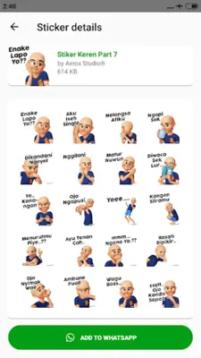 Kumpulan Stiker WhatsApp Keren 2020 WAStickerApps android App screenshot 1