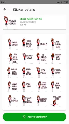 Kumpulan Stiker WhatsApp Keren 2020 WAStickerApps android App screenshot 4