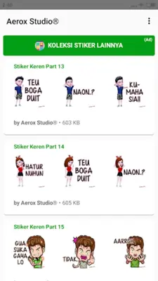 Kumpulan Stiker WhatsApp Keren 2020 WAStickerApps android App screenshot 8